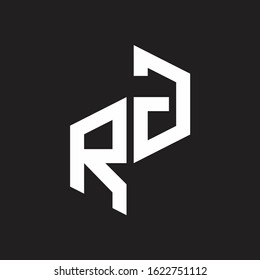 RG Initial Letters logo monogram with up to down style