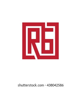 RG initial letters looping linked square logo red