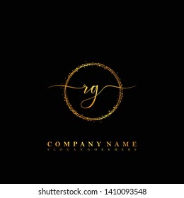 RG Initial luxury handwriting logo vector