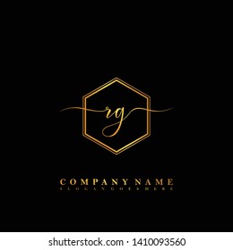 RG Initial luxury handwriting logo vector