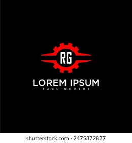 RG initial monogram for automotive logo design vector