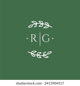 RG initial monogram wedding with creative design