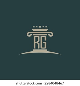 RG initials law of justice logo vector design template