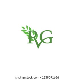 RG letter with leaf logo design