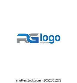 vector de diseño de logotipo de letras RG
