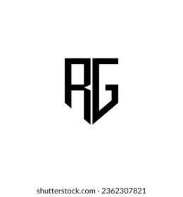 RG letter logo design with white background in illustrator. Vector logo, calligraphy designs for logo, Poster, Invitation, etc.
