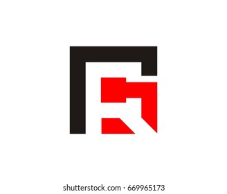 RG letter logo template