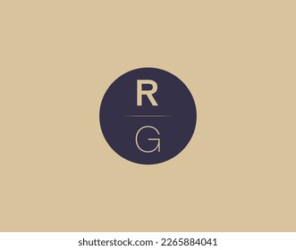 RG letter modern elegant logo design vector images