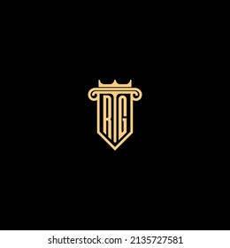 RG line concept logo in high quality professional design that will be best for companies related to real estate