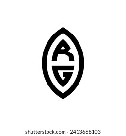 Monograma geométrico de línea RG con diseño profesional de alta calidad que se imprimirá bien