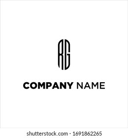 RG Logo or GR Logo Monogram Icon Vector Symbol Template