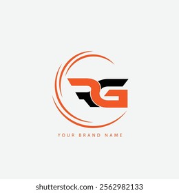 RG logo letter design on luxury background