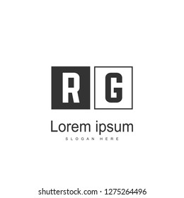 RG Logo template design. Initial letter logo template design