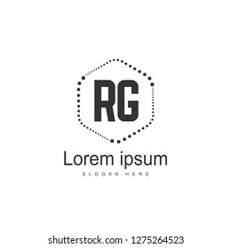 RG Logo template design. Initial letter logo template design