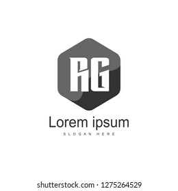 RG Logo template design. Initial letter logo template design