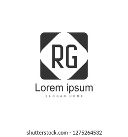 RG Logo template design. Initial letter logo template design