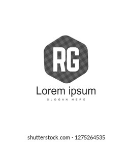 RG Logo template design. Initial letter logo template design