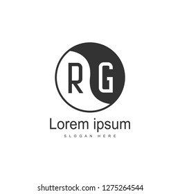 RG Logo template design. Initial letter logo template design
