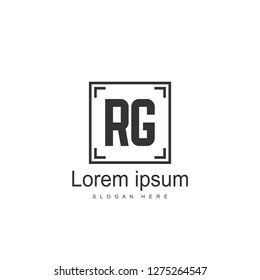RG Logo template design. Initial letter logo template design