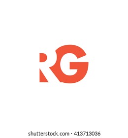 RG Logo. Vector Graphic Branding Letter Element. White Background