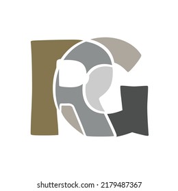 RG Logotype font business design vector, uso sostenible para diversos fines comerciales