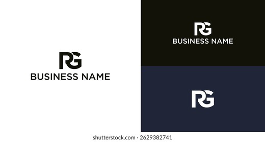 RG Monogram Logo Design, Símbolo de Letra Abstrata para Marcas de Negócios, Estilo Moderno Minimalista