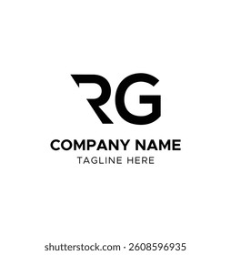 RG monogram logo with vector template design