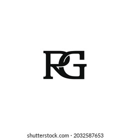 RG monogram simple vintage logo icon sign symbol design. Vector illustration