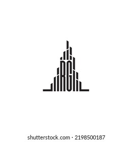 RG skyscraper initial logo concept in high quality professional design that will print well across any print media