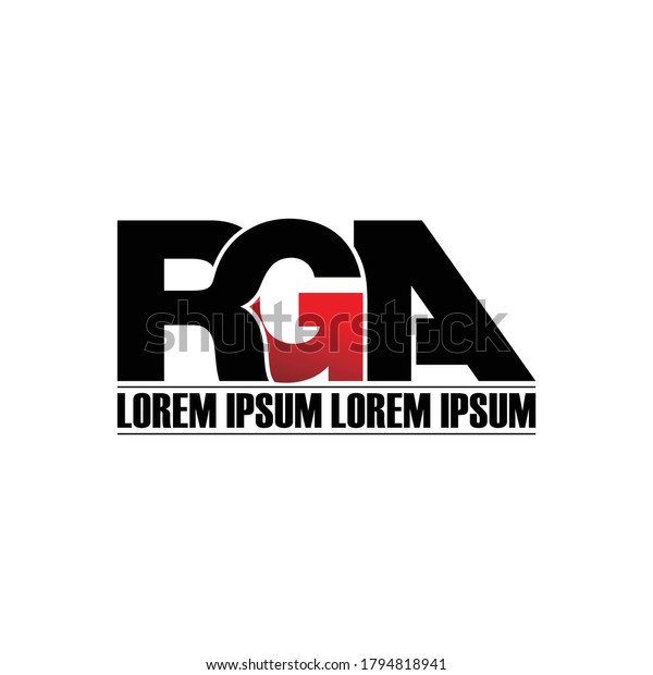 Rga Letter Monogram Logo Design Stock Vector (Royalty Free) 1794818941 ...