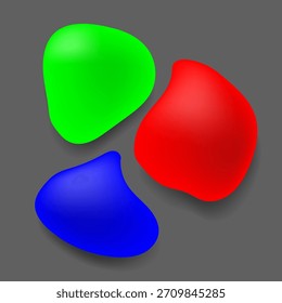 RGB Abstract Soft Blobs on Dark