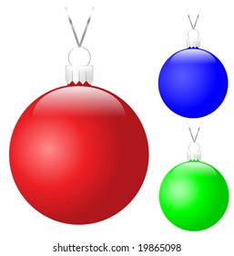RGB Christmas balls (vector)