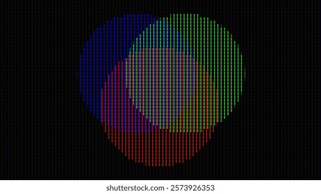 RGB and CMYK Color Mixing Circles Diagram. Colored Vector Illustration. Circular Colors Spectrum Mix Graph Isolated on White Background.