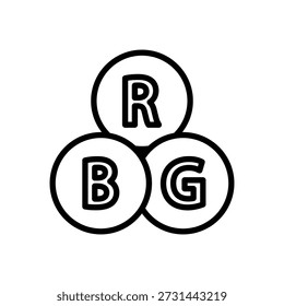Rgb color icon, Line Vector graphics