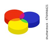 RGB color profile icon in cartoon style isolated on white background. Paint symbol