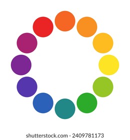 RGB Color Scheme System Twelve Part Palette Wheel Vector Illustration