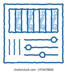 rgb color sketch icon vector. Hand drawn blue doodle line art rgb color sign. isolated symbol illustration