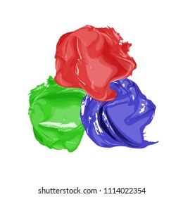 RGB color spaces brush stroke illustration realistic