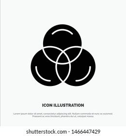 Rgb, Color, Web Solid Black Glyph Icon. Vector Icon Template background