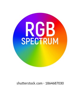 RGB color wheel spectrum selector picker. RGB palette logo. Color rainbow diagram circle