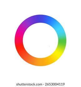 RGB color wheel spectrum selector picker. RGB palette logo. Color rainbow diagram circle. Vector illustration