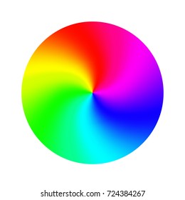 RGB Color Wheel Vector. Round Classic Palette Isolated Illustration
