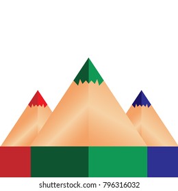 RGB concept, Pencil illustration vector