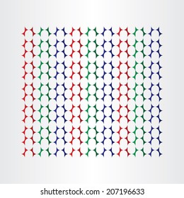 rgb decorative chain colorfull abstract design blue and red