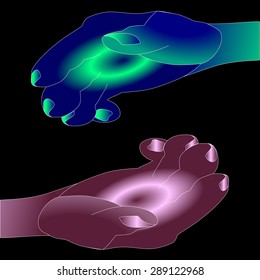 RGB. DJ hands. Magic hands.
