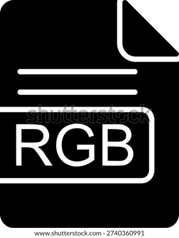 RGB File Format Glyph Vector Icon Design