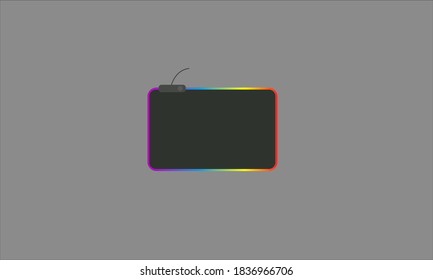 Rgb Gaming Mouse Pad In Vector Shape