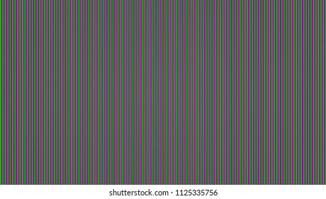 RGB halftone color lines. Abstract chromatic aberrations pattern. Picture of broken TV screen. Horizontal resizable technology background, ready for use