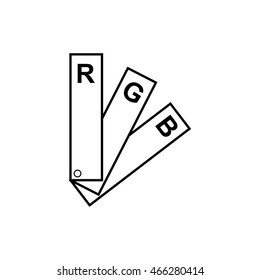 RGB icon, concept of colors mode, vector illustration.