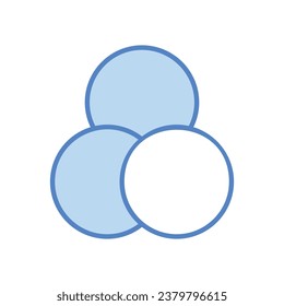 Rgb-Symbol einzeln auf weißem Hintergrund, Vektorgrafik